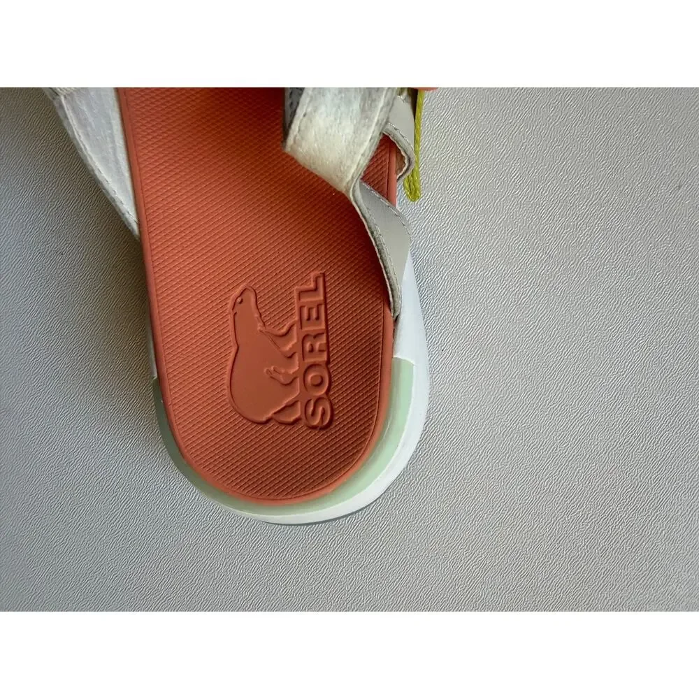 Sorel Women's Chalk and Paradiso Peach Kinetic Impact Sling Sport Sandals Size 9